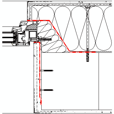 novostavba - zděná stavba - okno v prostoru tepelné izolace (vyložení až 150 mm) - okenní ostění